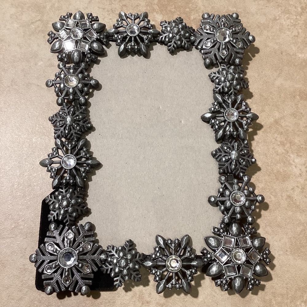 Silver Sparkle Snowflake Picture Frame
